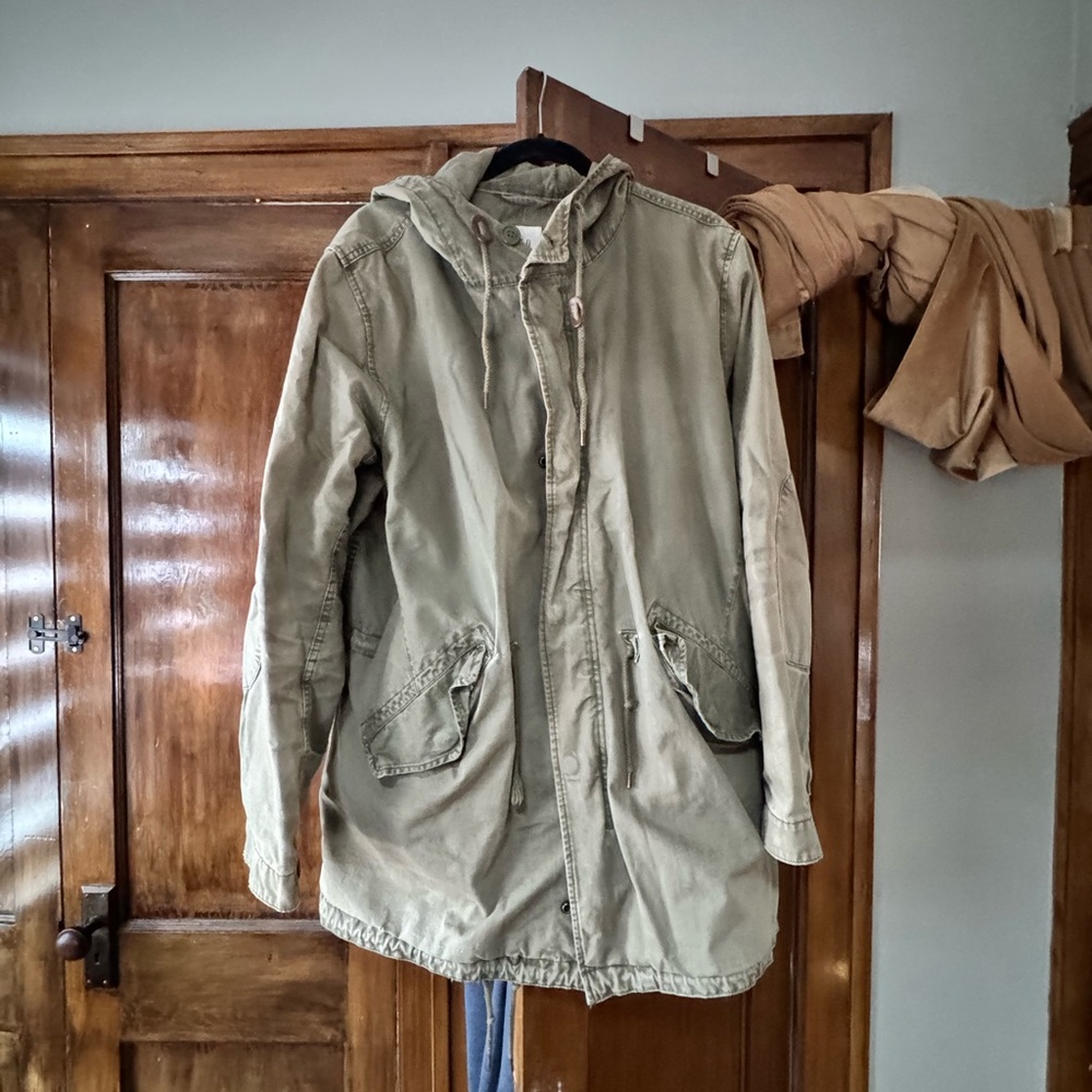 Vintage Gap Olive Green Hooded Parka sz XL
